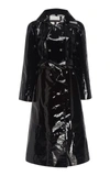 ALEXA CHUNG HOODED VINYL TRENCH COAT,1901-CO01-CO263