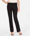 Anne Klein Pinstriped Modern Dress Pants In Black