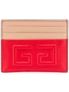 Givenchy Emblem Logo Card Case In Poppy Red