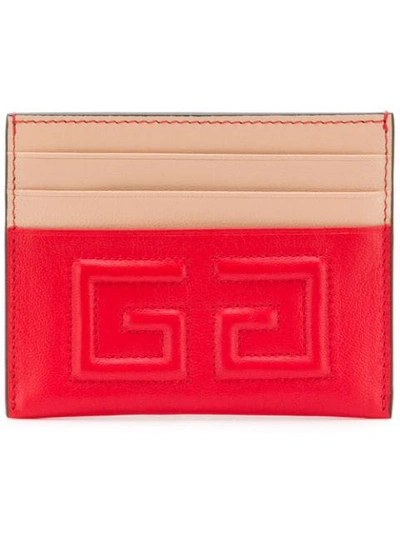 Givenchy Emblem Logo Card Case In Poppy Red