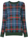 Macgraw Quantum Tartan Jumper In Blue