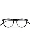 SAINT LAURENT ROUND-FRAME ACETATE OPTICAL GLASSES