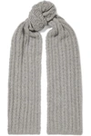 PORTOLANO Cable-knit cashmere scarf