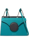 DANSE LENTE PHOEBE MINI COLOR-BLOCK TEXTURED-LEATHER SHOULDER BAG