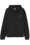 YEAH RIGHT NYC MORE LIFE OVERSIZED EMBROIDERED COTTON-BLEND HOODIE