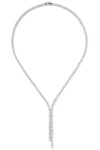 KENNETH JAY LANE RHODIUM-PLATED CUBIC ZIRCONIA NECKLACE
