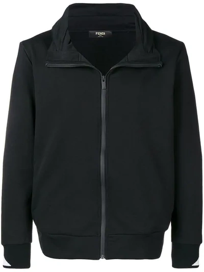 Fendi Concealed Hooded Cardigan - 黑色 In Black