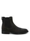 Tod's Ankle Boot In Suede In Greydark