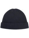 N•PEAL N.PEAL RIBBED BEANIE - GREY