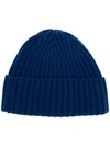 N•PEAL CHUNKY RIB-KNIT BEANIE