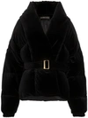 ALEXANDRE VAUTHIER CROPPED BELTED PUFFER JACKET