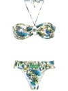 AMIR SLAMA AMIR SLAMA PRINTED BIKINI - 白色