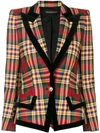 ALEXANDRE VAUTHIER ALEXANDRE VAUTHIER CHECKED BUTTON BLAZER - RED