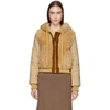 SEE BY CHLOÉ SEE BY CHLOE TAN SHEARLING BOMBER JACKET