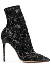 GIANVITO ROSSI SEQUIN SOCK BOOTS