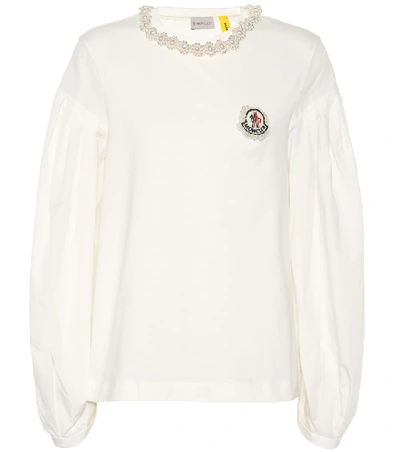 Moncler Genius Moncler X Simone Rocha Logo Patch Pullover In Off White