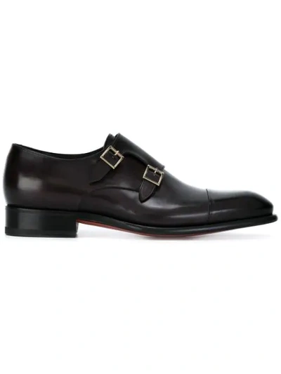 Santoni Classic Monk Shoes - Black