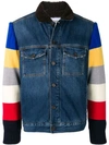 LC23 LC23 KNIT-PANELLED JACKET - BLUE