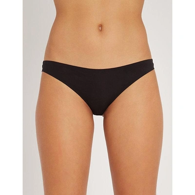 Stella Mccartney Stella Smooth And Lace Stretch-jersey And Lace Briefs In Black