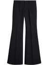 BURBERRY BURBERRY FLARED TAILORED TROUSERS - BLACK