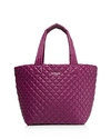 Mz Wallace Medium Metro Quilted Nylon Tote In Elderberry