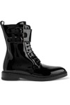 PAUL ANDREW LANDREY PATENT-LEATHER ANKLE BOOTS