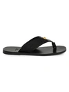 VERSACE Nastro Leather Thong Sandals