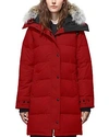 Canada Goose Shelburne Slim-fit Parka W/ Removable Fur Trim In Redwood