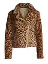 REBECCA MINKOFF Hudson Leopard Faux Calf Hair Jacket