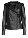 ELIE TAHARI Wilma Leather Jacket