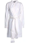 ANTIK BATIK Belted cotton-poplin shirt,GB 1016843419835304