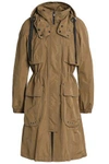 BRUNELLO CUCINELLI GATHERED SHELL HOODED TRENCH COAT,3074457345619215017