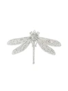 KENNETH JAY LANE Crystal & Rhodium-Plated Dragonfly Brooch