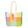 SOI 55 Recycled Plastic Tote Rainbow Check