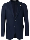 LARDINI LARDINI CLASSIC FITTED BLAZER - BLUE