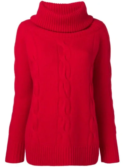Philo-sofie Embossed Turtleneck Sweater - 红色 In Red