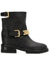 VIA ROMA 15 EMBELLISHED BUCKLE BOOTS