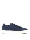 TOD'S SOFT NUBUCK BLUE SNEAKERS,10715437