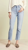 Agolde Riley High Rise Straight Crop Jeans In Zephyr Wash