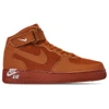 NIKE MEN'S AIR FORCE 1 MID CASUAL SHOES, BROWN,2402437