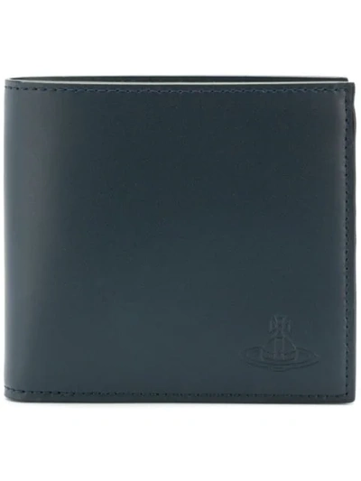 Vivienne Westwood Logo Bifold Wallet In Blue