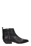 THE SELLER BLACK LEATHER TEXAN BOOTS,10715582