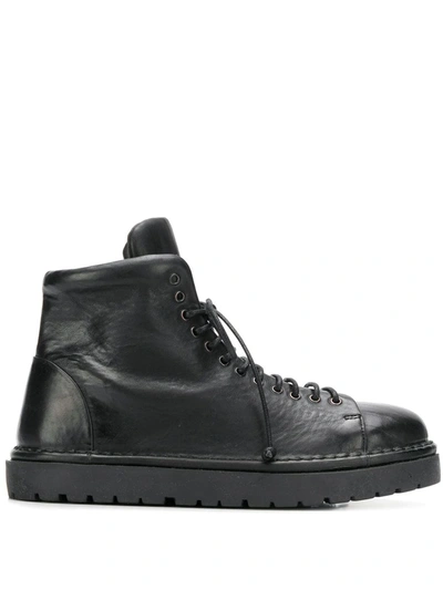 Marsèll Flatform Lace-up Boots In Black