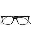 Saint Laurent Eyewear Square Shaped Glasses - Black In Black