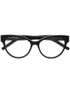 SAINT LAURENT SAINT LAURENT EYEWEAR CAT-EYE FRAMED GLASSES - BLACK