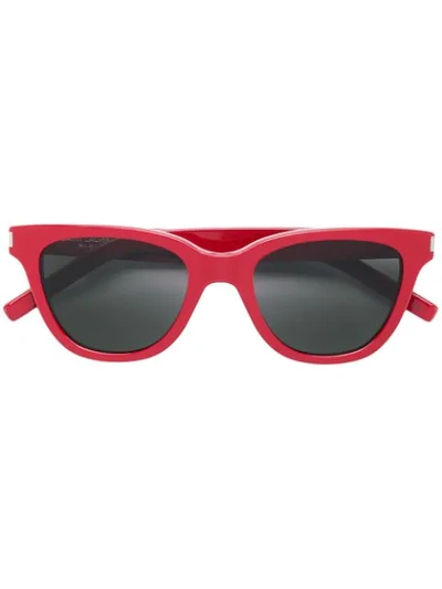 Saint Laurent Eyewear Square Shaped Sunglasses - 红色 In Red