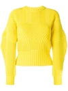 VERSACE VERSACE BALOON SLEEVES KNITTED JUMPER - YELLOW