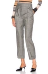 VICTORIA BECKHAM VICTORIA BECKHAM HIGH WAISTED PLEATED TROUSERS IN GRAY