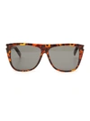 SAINT LAURENT SAINT LAURENT EYEWEAR LEOPARD SIDE LOGO SUNGLASSES