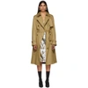 RABANNE PACO RABANNE TAN DOUBLE-BREASTED TRENCH COAT